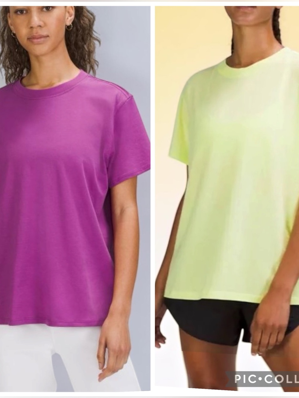 LULULEMON *BUNDLE*  Two 'All Yours' Tees in Vivid Plum & Crispin Green  (8)